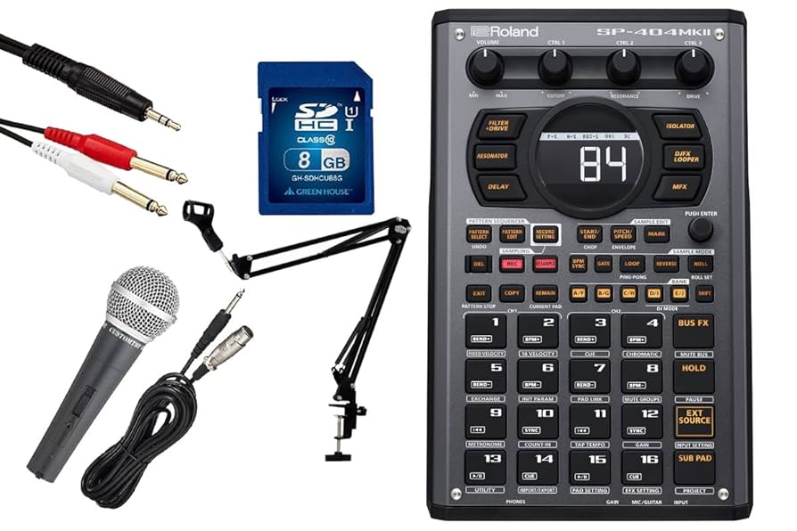 Amazon | Roland ローランド/SP-404MKII【マイク＆アームタンド